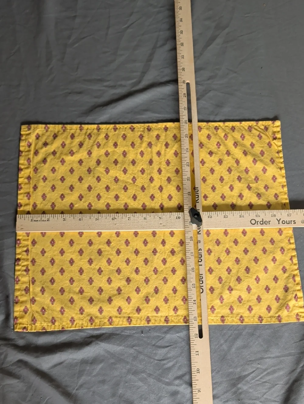 Yellow Floral Placemat Double Sided